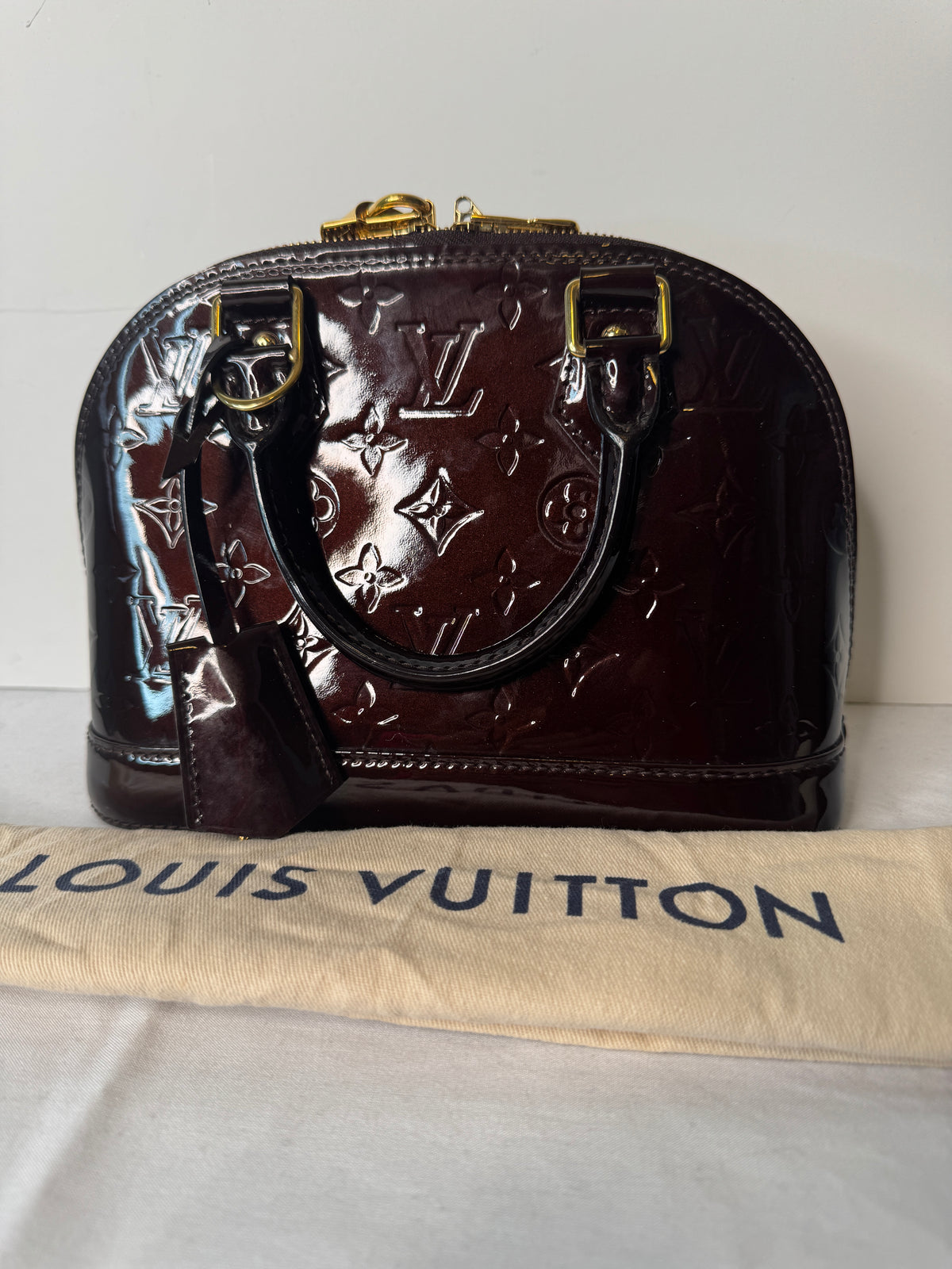 Louis Vuitton Burgundy Monogram Top Handle Bag(Amrante)