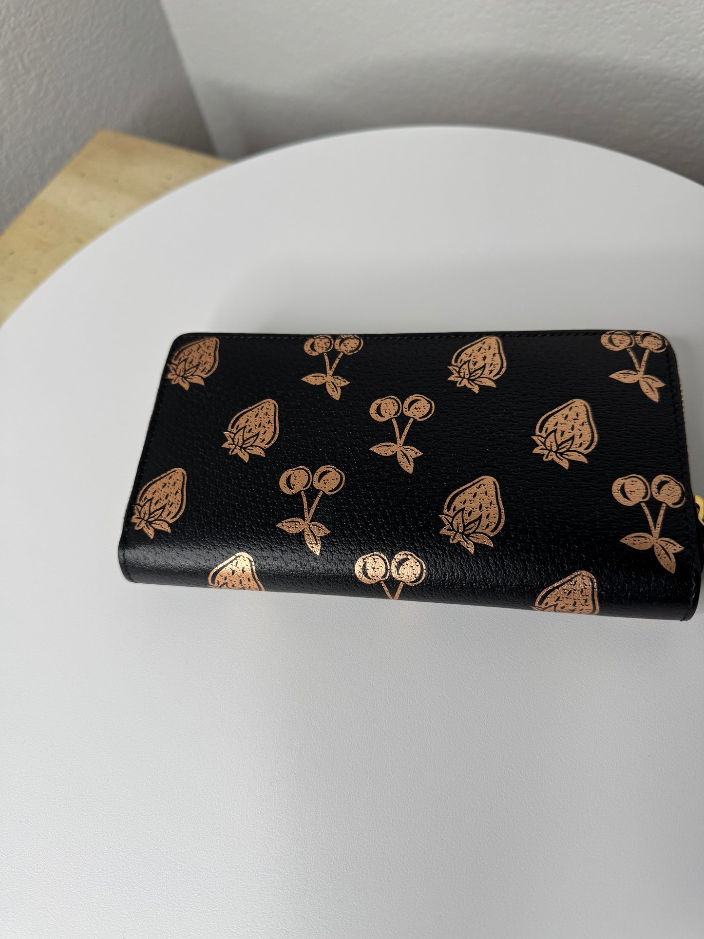 Gucci Marmont Strawberry & Cherry Zip-Around Wallet