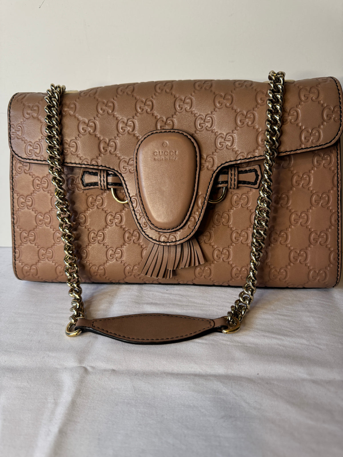 Gucci Medium Guccissima Emily Shoulder Bag – Brown