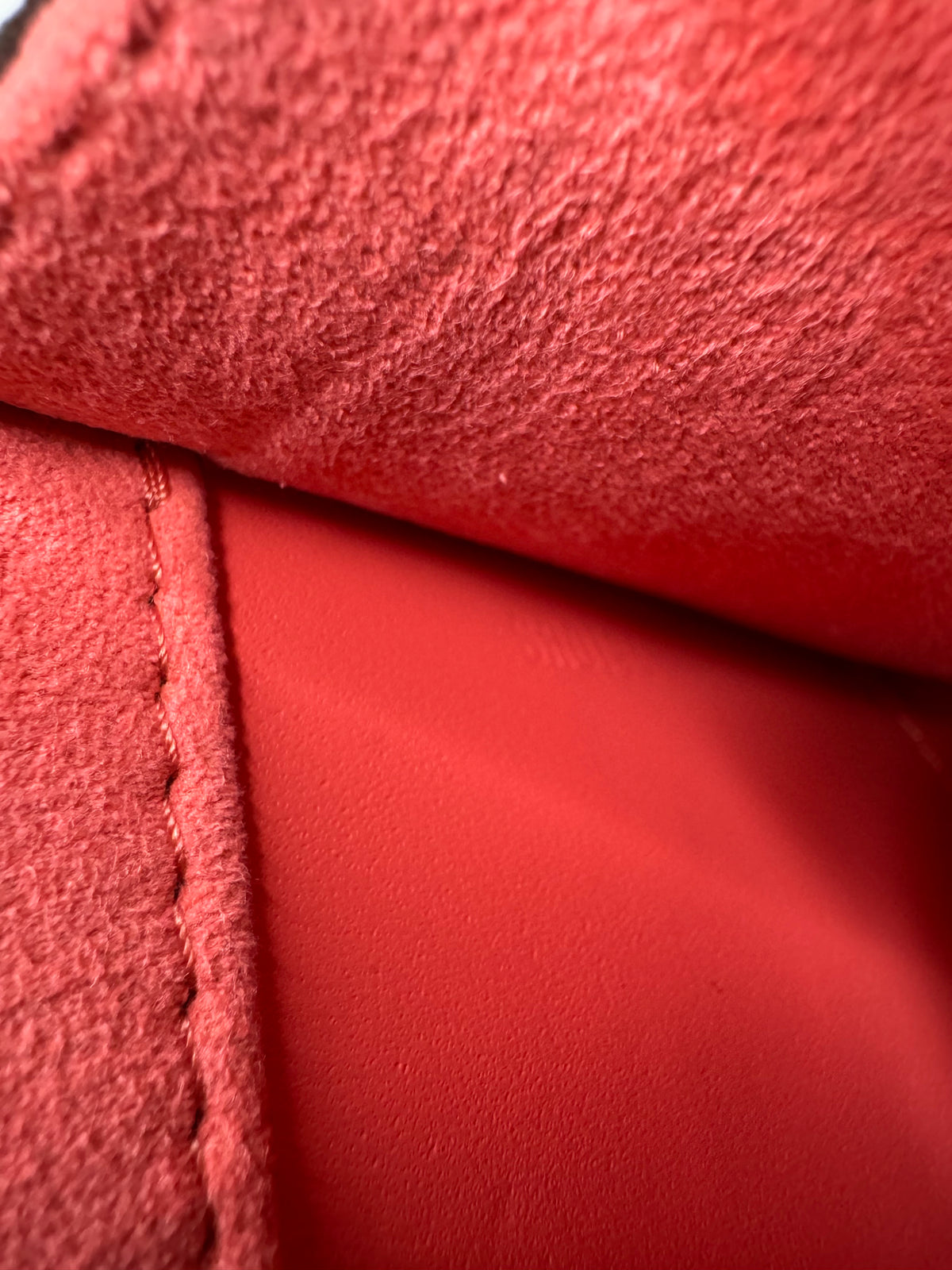 Louis Vuitton Coral Pink Textured LV Flap Wallet