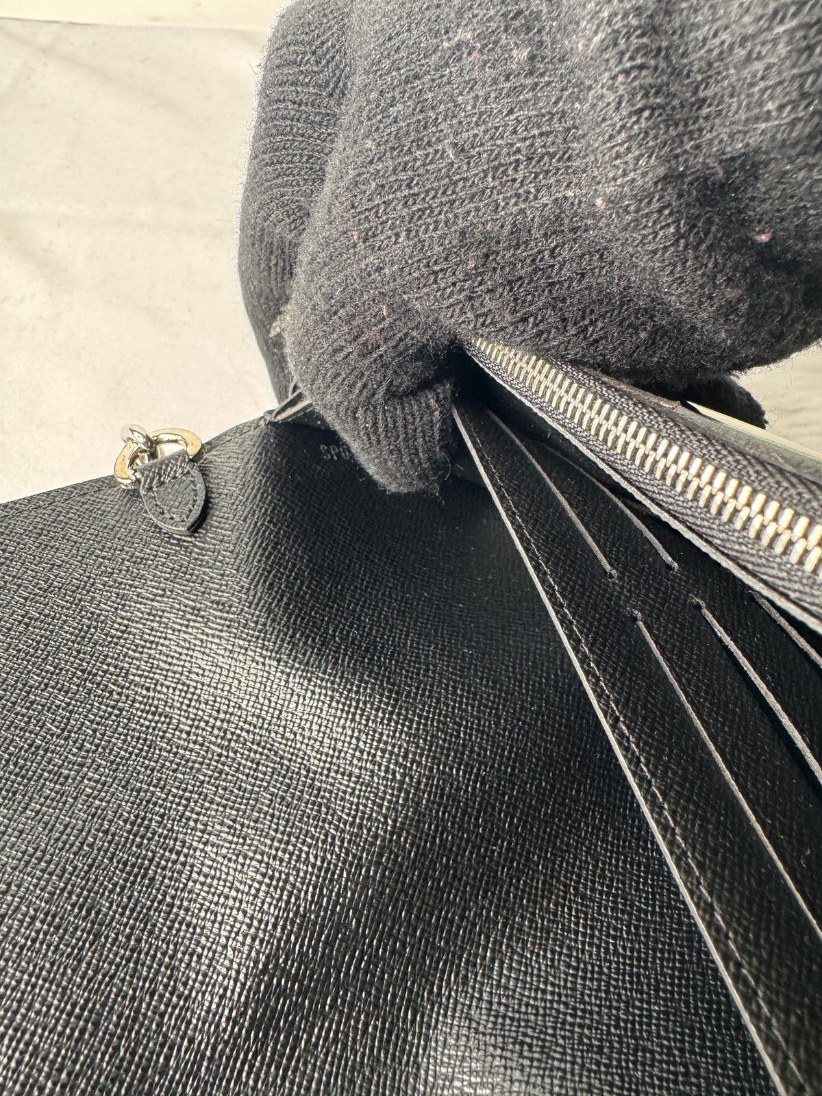 Louis Vuitton Black & Gold Monogram LV Flap Clutch