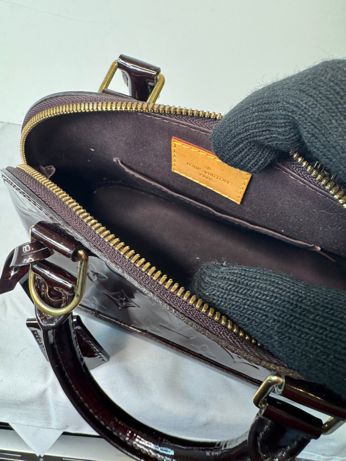 Louis Vuitton Burgundy Monogram Top Handle Bag(Amrante)