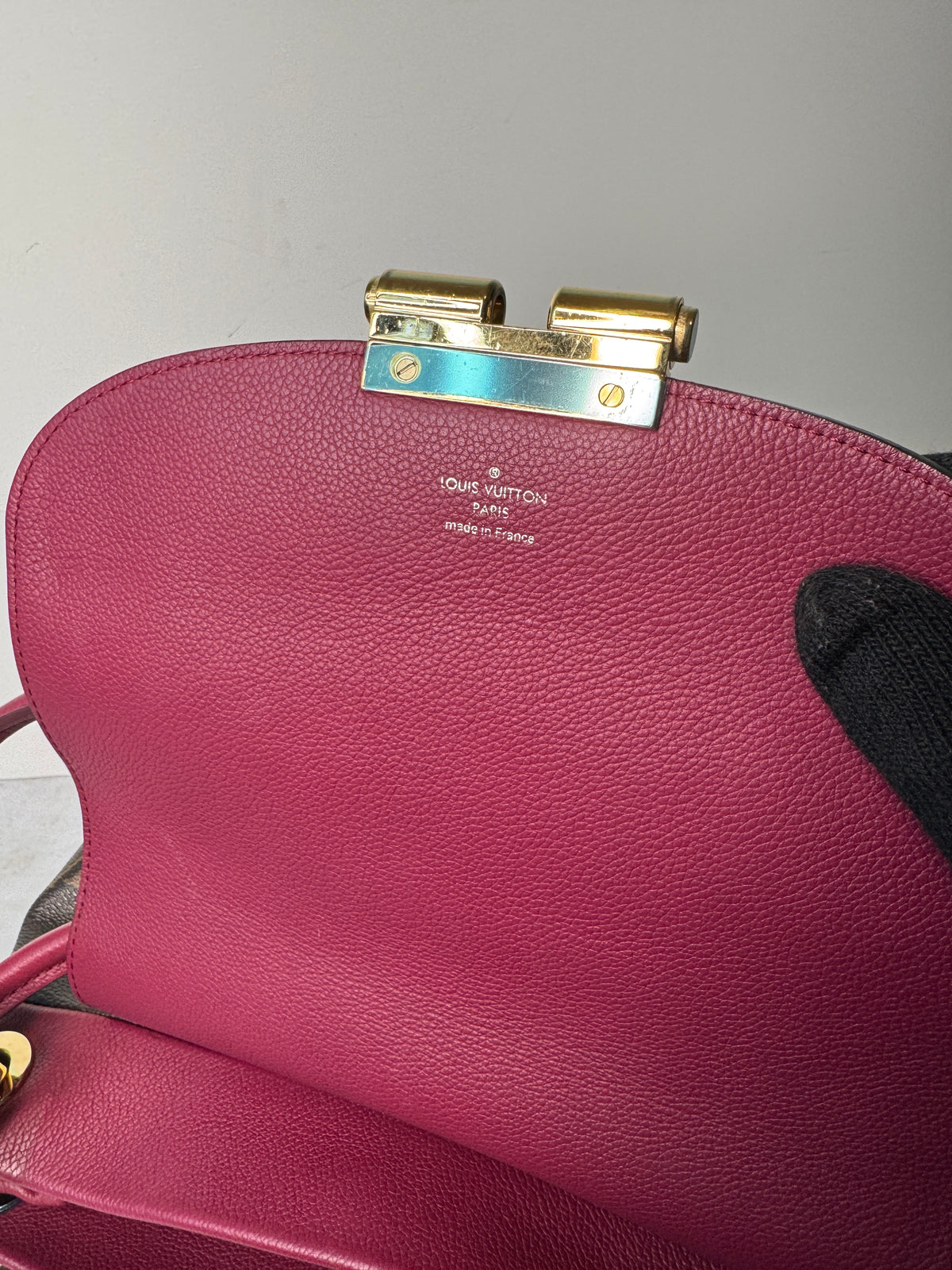 Louis Vuitton Monogram Shoulder Bag with Burgundy Trim ( Olympic Auror)