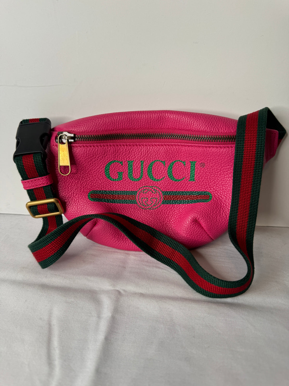 Gucci Pink Logo Belt Bag