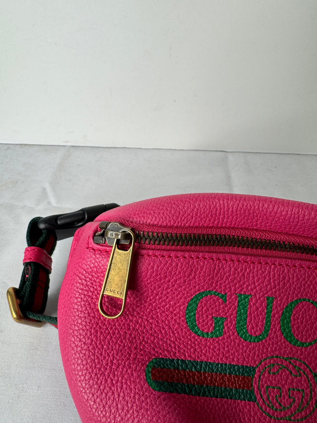 Gucci Pink Logo Belt Bag