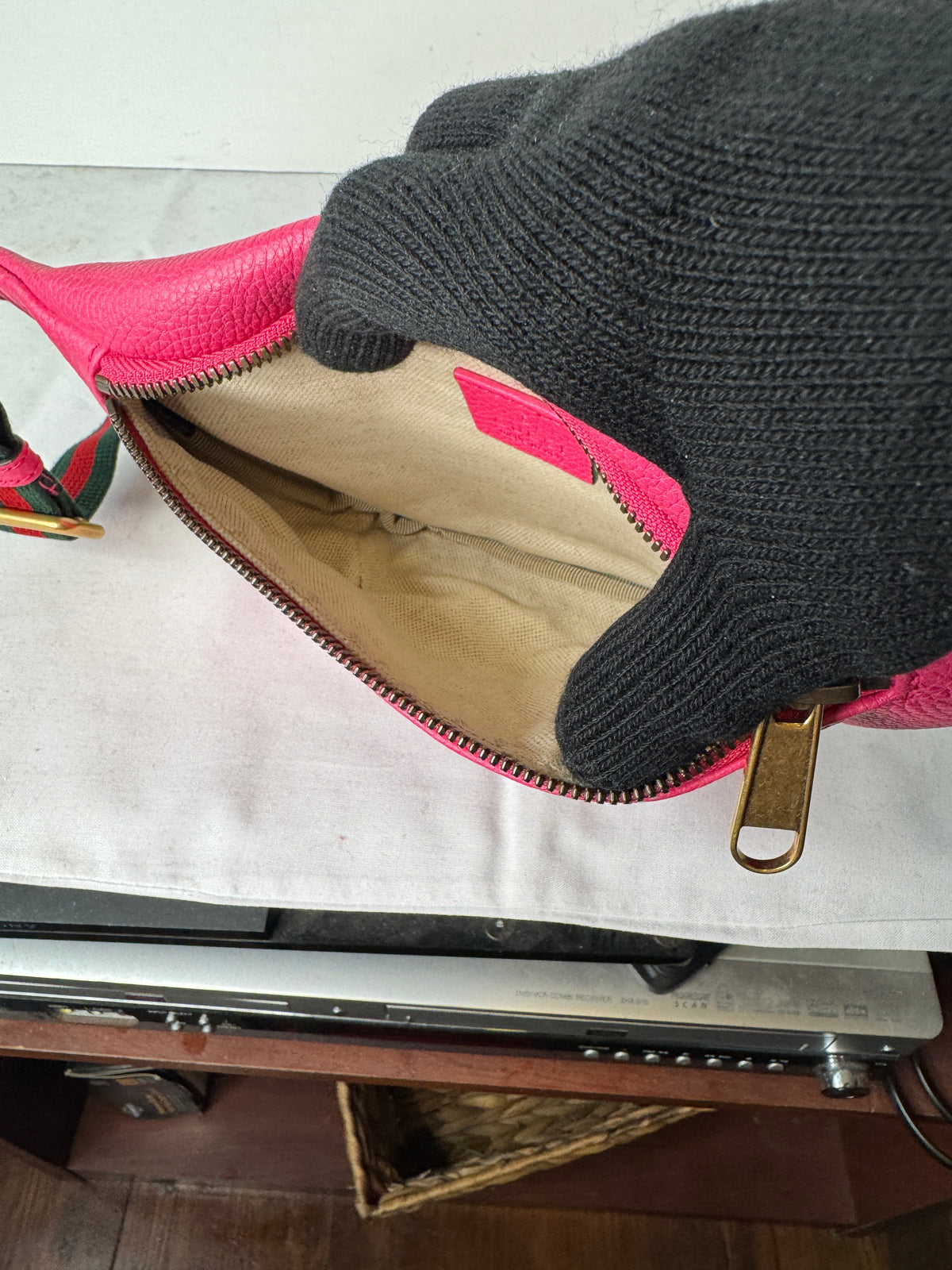 Gucci Pink Logo Belt Bag
