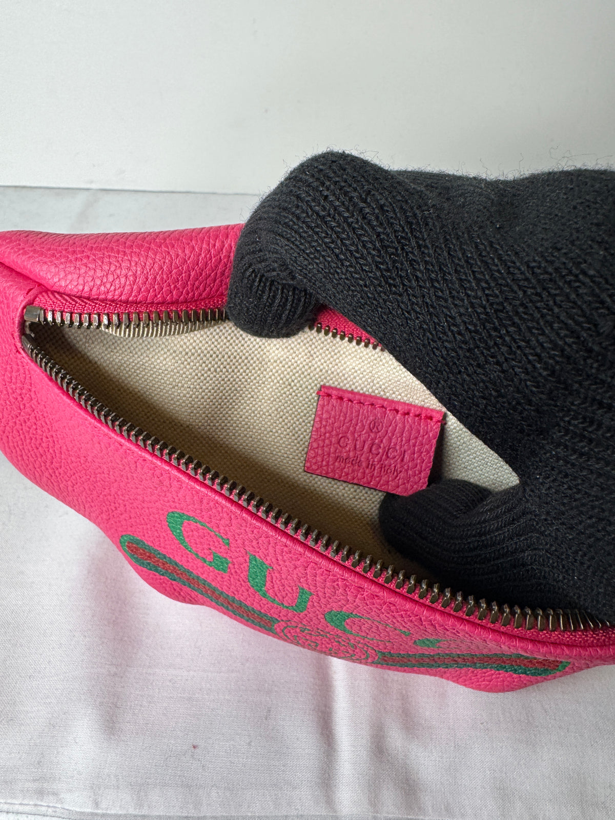 Gucci Pink Logo Belt Bag