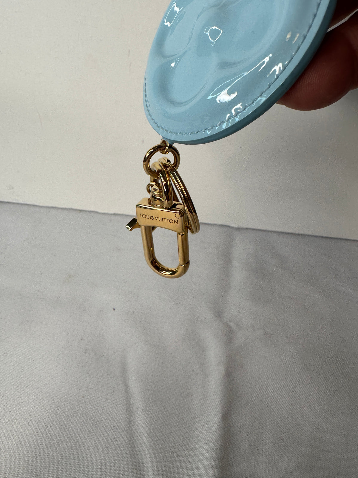 Louis Vuitton Light Blue Monogram Flower Bag Charm & Key Ring