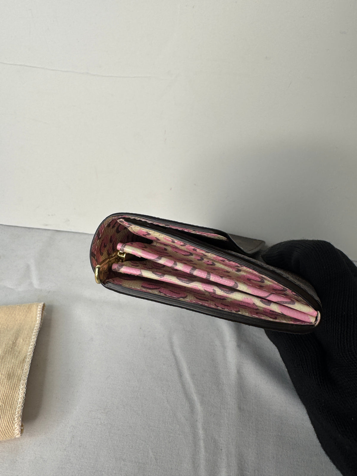 Louis Vuitton Monogram Long Wallet with Pink Leopard Print Interior Stephen Sprouce
