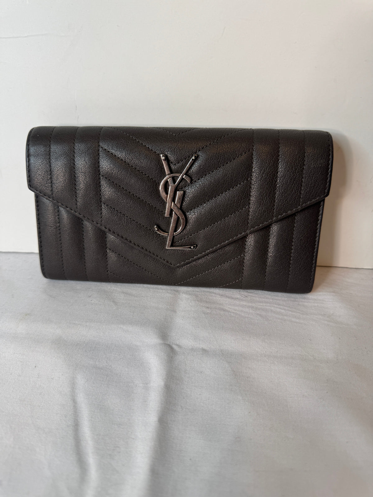 Saint Laurent Monogram Chevron Envelope Wallet