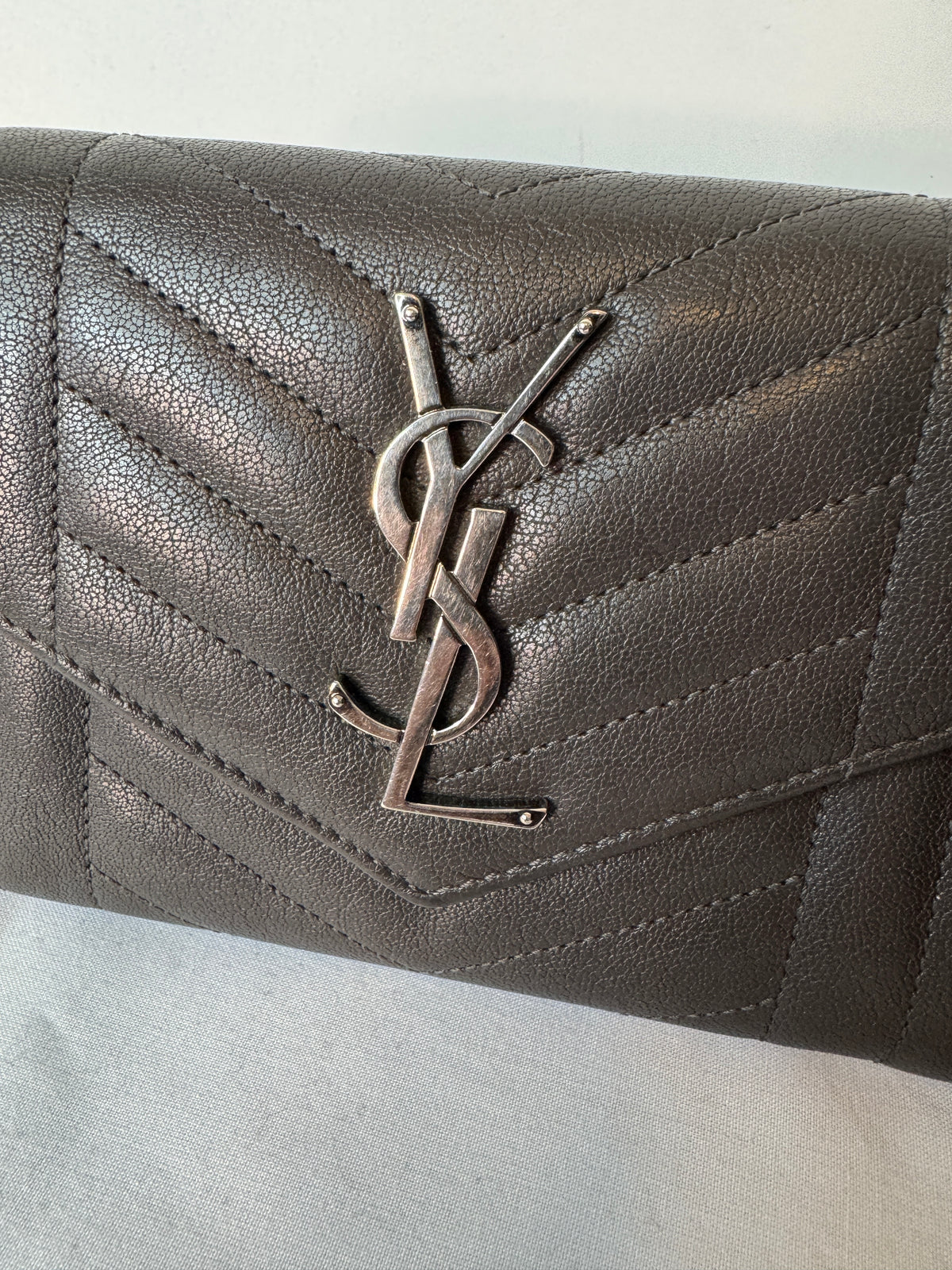 Saint Laurent Monogram Chevron Envelope Wallet