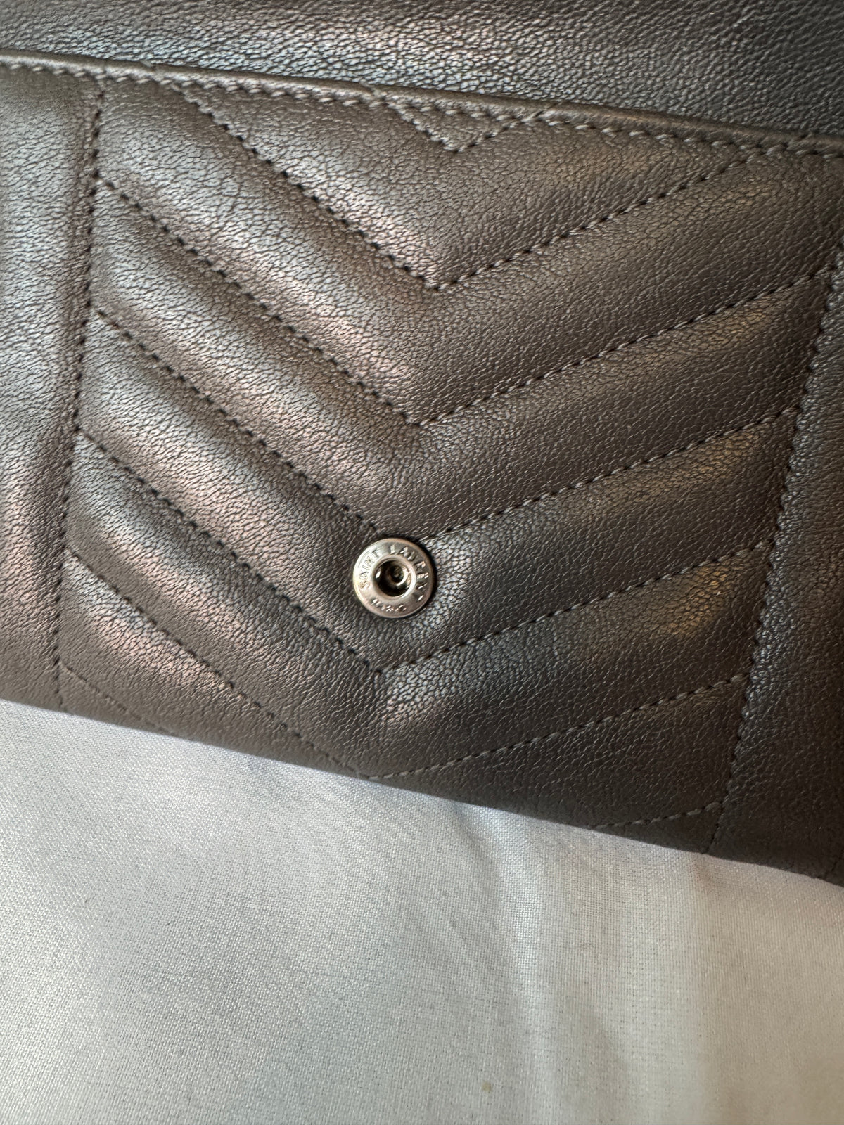 Saint Laurent Monogram Chevron Envelope Wallet