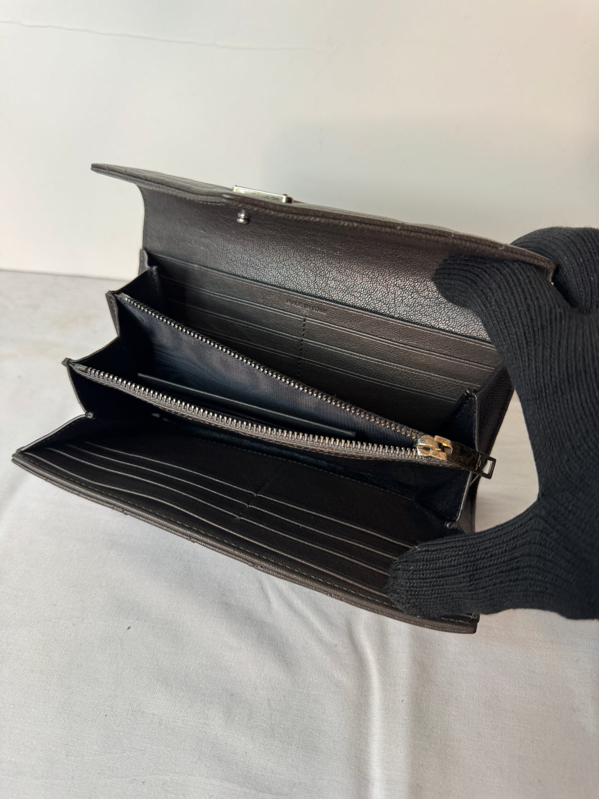 Saint Laurent Monogram Chevron Envelope Wallet