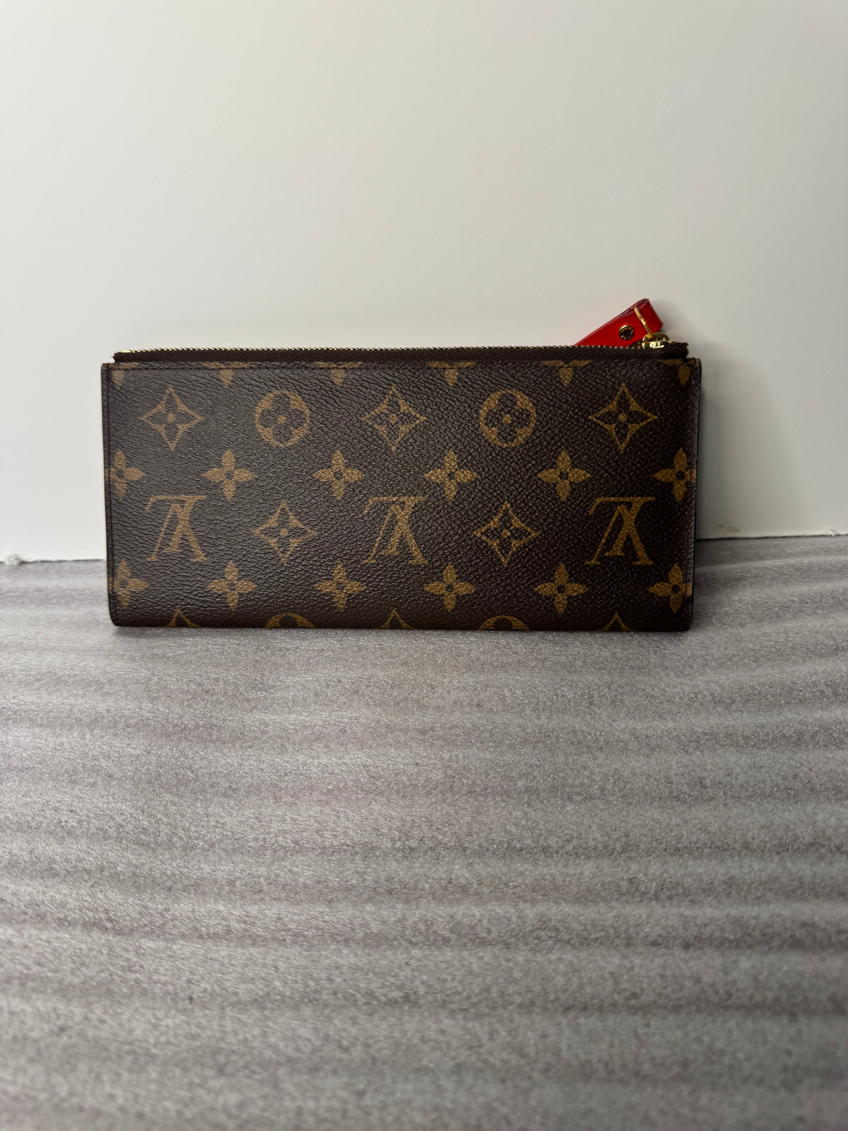 Louis Vuitton Monogram Adel Double-Zip Wallet with Red Interior