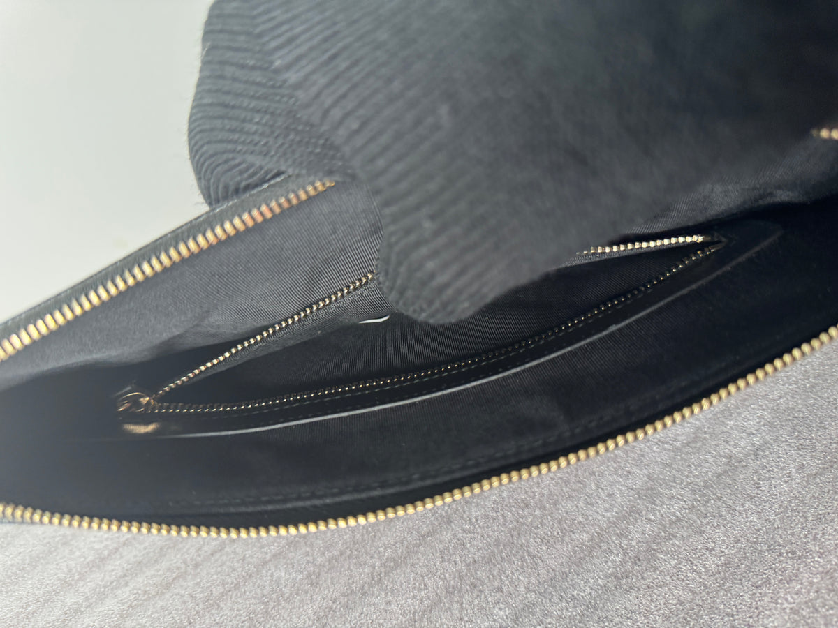Interior view showing zip pocket