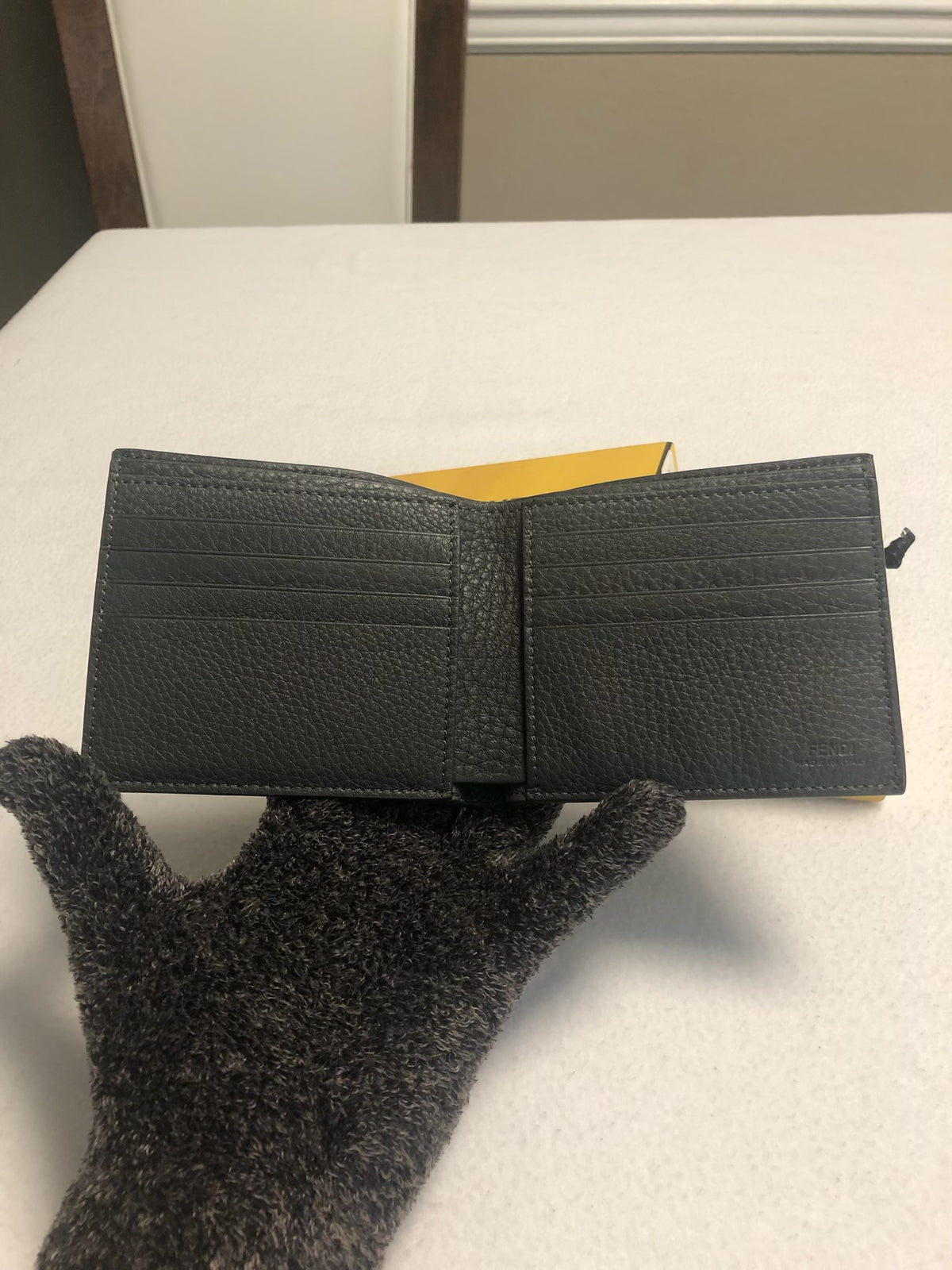Fendi Roma Stamp Bifold Wallet in Black
